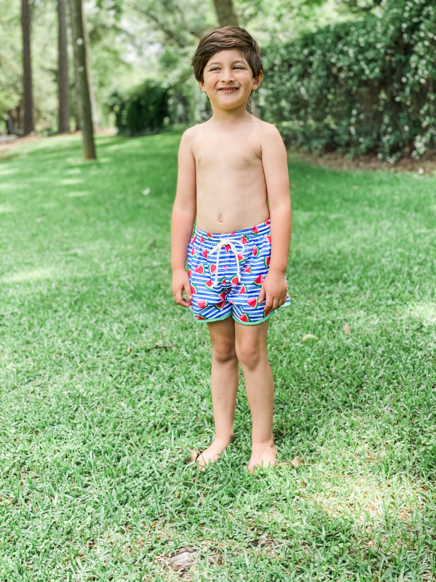 Boys Set Sail Striped Swim Trunks Jess Lea Boutique, 45% OFF