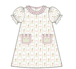 Load image into Gallery viewer, PRE-ORDER: Girls Easter Bunny and Bows Play Dress
