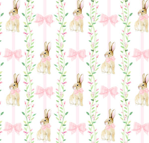 PRE-ORDER: Girls Easter Bunny and Bows Play Dress