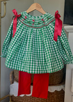 Load image into Gallery viewer, Candy Cane Smocked Set
