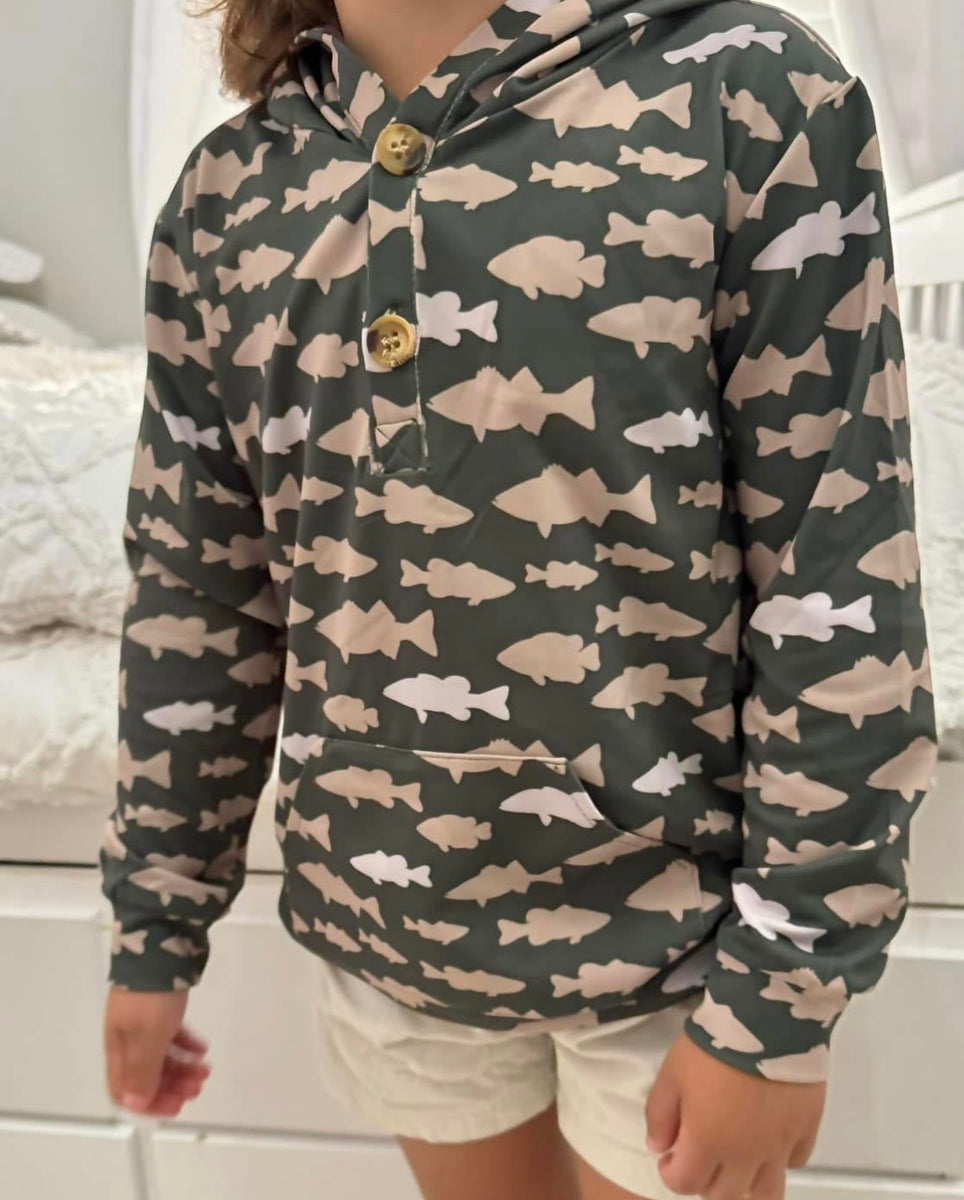 Fish Print Performance Pullover – The Trendy Toddler Smocked