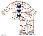 Load image into Gallery viewer, PRE-ORDER #63: GIRLS KNIT POLAR EXPRESS PJ’s WITH BOWS
