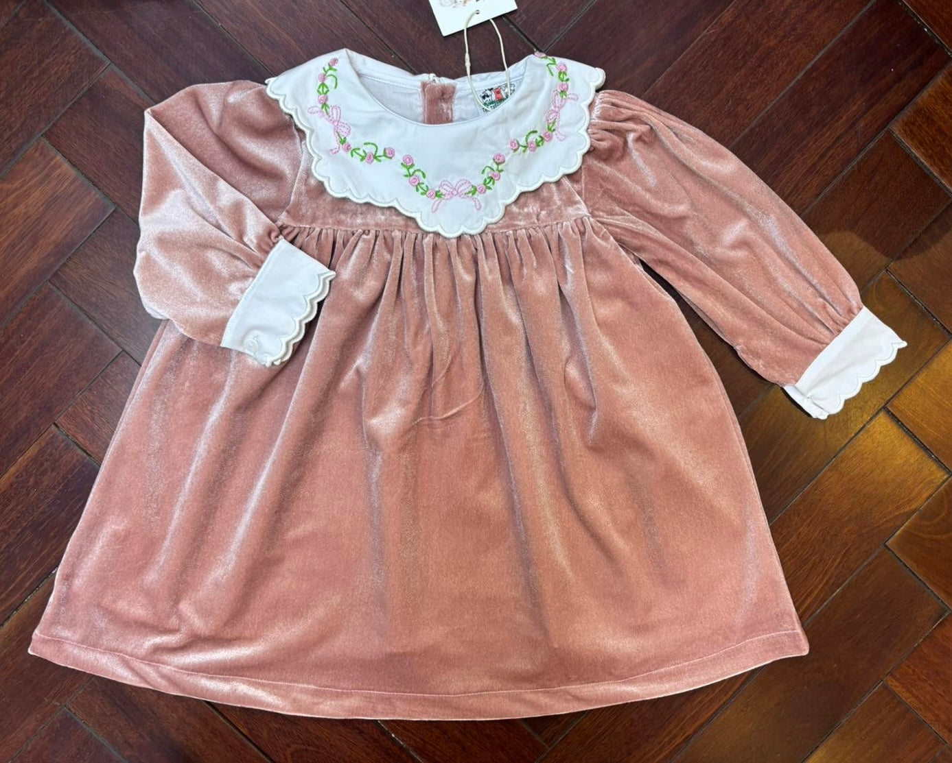 PRE-ORDER: Velvet Shadow Embroidery Dress