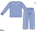 Load image into Gallery viewer, Pearl Blue Velvet Material Jogger Set
