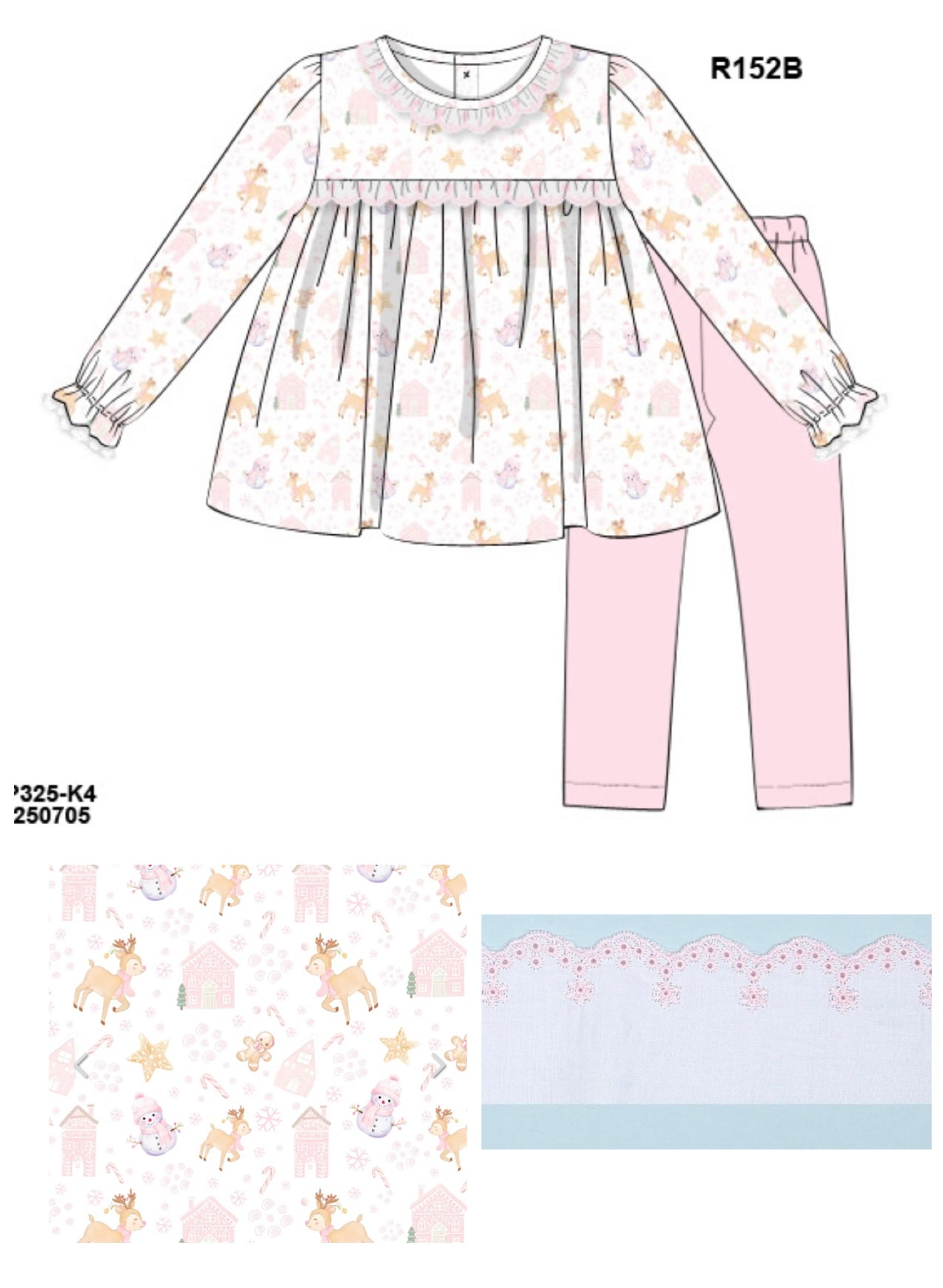 PRE-ORDER: Knit Pink Christmas Print Set
