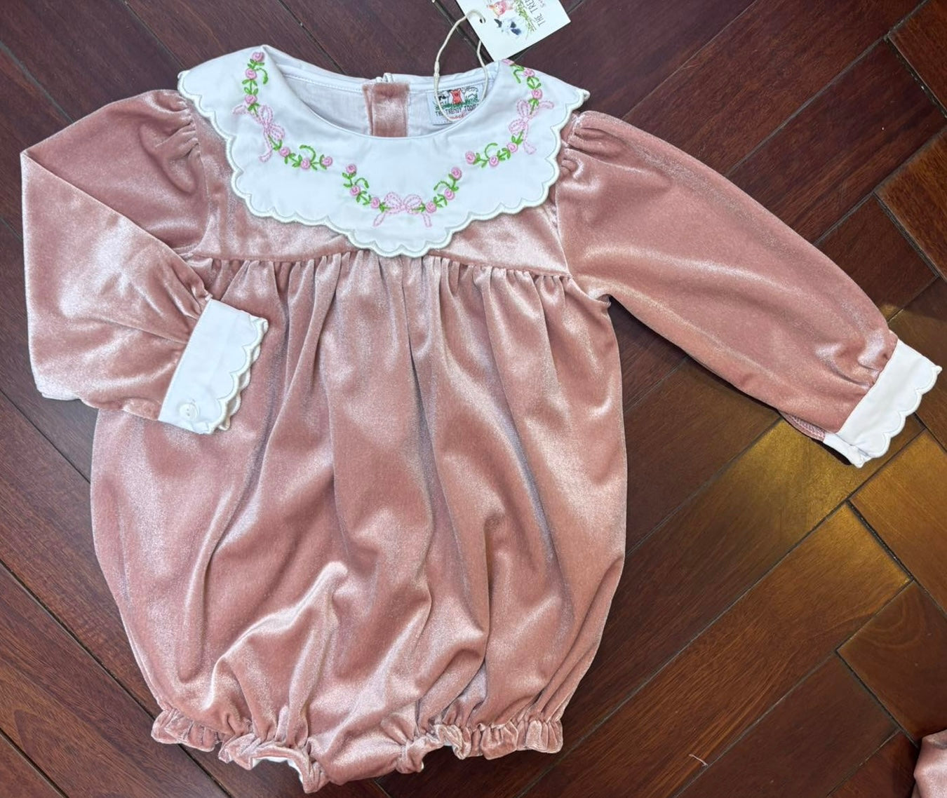 PRE-ORDER: Velvet Shadow Embroidery Dress