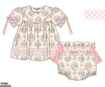 Load image into Gallery viewer, GIRLS FALL BOUQET HEIRLOOM DIAPER SET/DRESS(starting at size 4T)
