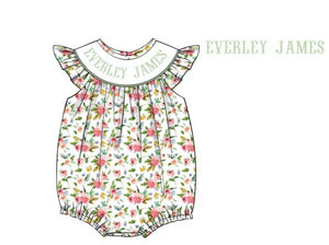 PRE-ORDER: woven custom name smock fabric bubble