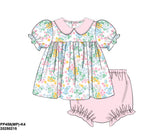 Load image into Gallery viewer, Knit Floral Diaper Set
