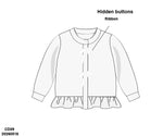Load image into Gallery viewer, PRE-ORDER 63: GIRLS WHITE CARDIGAN WITH WHITE SATIN RIBBONS
