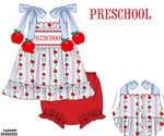 Load image into Gallery viewer, PRE-ORDER: CUSTOM SMOCKED DIAPER SET/ CONVERTS TO DRESS LENGTH AT 5T and up
