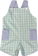 Load image into Gallery viewer, Blue Check/Green Plaid Vintage Style Jon Jon as SW see
