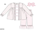 Load image into Gallery viewer, Pink French Knot Bow Set
