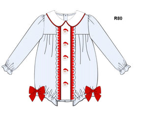 PRE-ORDER: Embroidered Santa Bubble