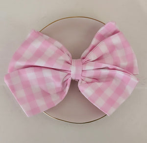 Pink Gingham Bow