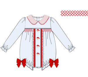 PRE-ORDER: Embroidered Santa Bubble