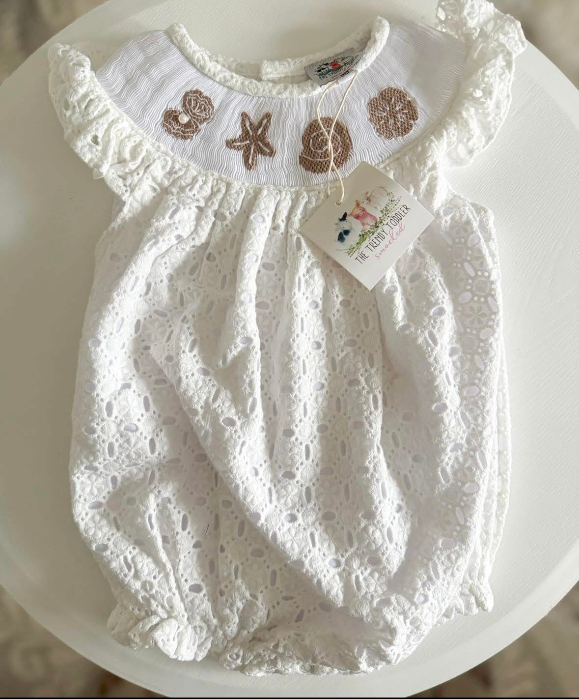 Beach Smock Bubble w/ pearl detail