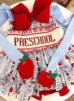 Load image into Gallery viewer, PRE-ORDER: CUSTOM SMOCKED DIAPER SET/ CONVERTS TO DRESS LENGTH AT 5T and up
