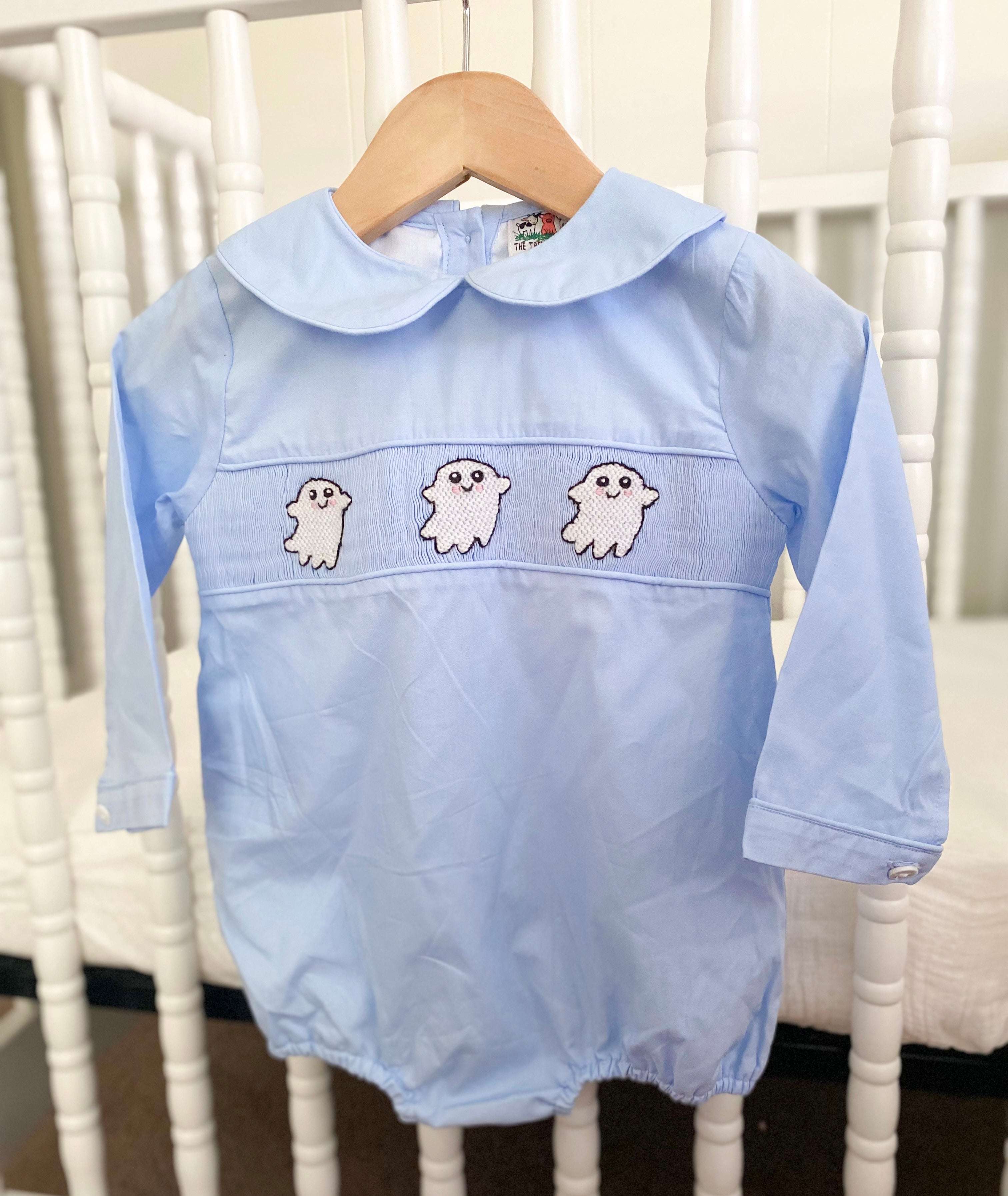 Boys Ghost Smocked Bubble