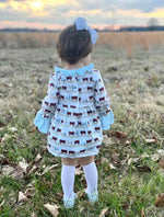Load image into Gallery viewer, KNIT COW PRINT TOP WITH KNIT DIAPER COVER
