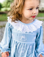 Load image into Gallery viewer, Pumpkin Fabric Smocked Bubble
