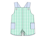 Load image into Gallery viewer, Blue Check/Green Plaid Vintage Style Jon Jon
