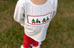 Load image into Gallery viewer, Girls Tractor Christmas Pants Set
