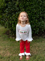 Load image into Gallery viewer, Girls Tractor Christmas Pants Set
