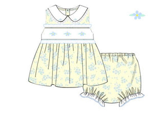 Yellow Floral Bloomer Set