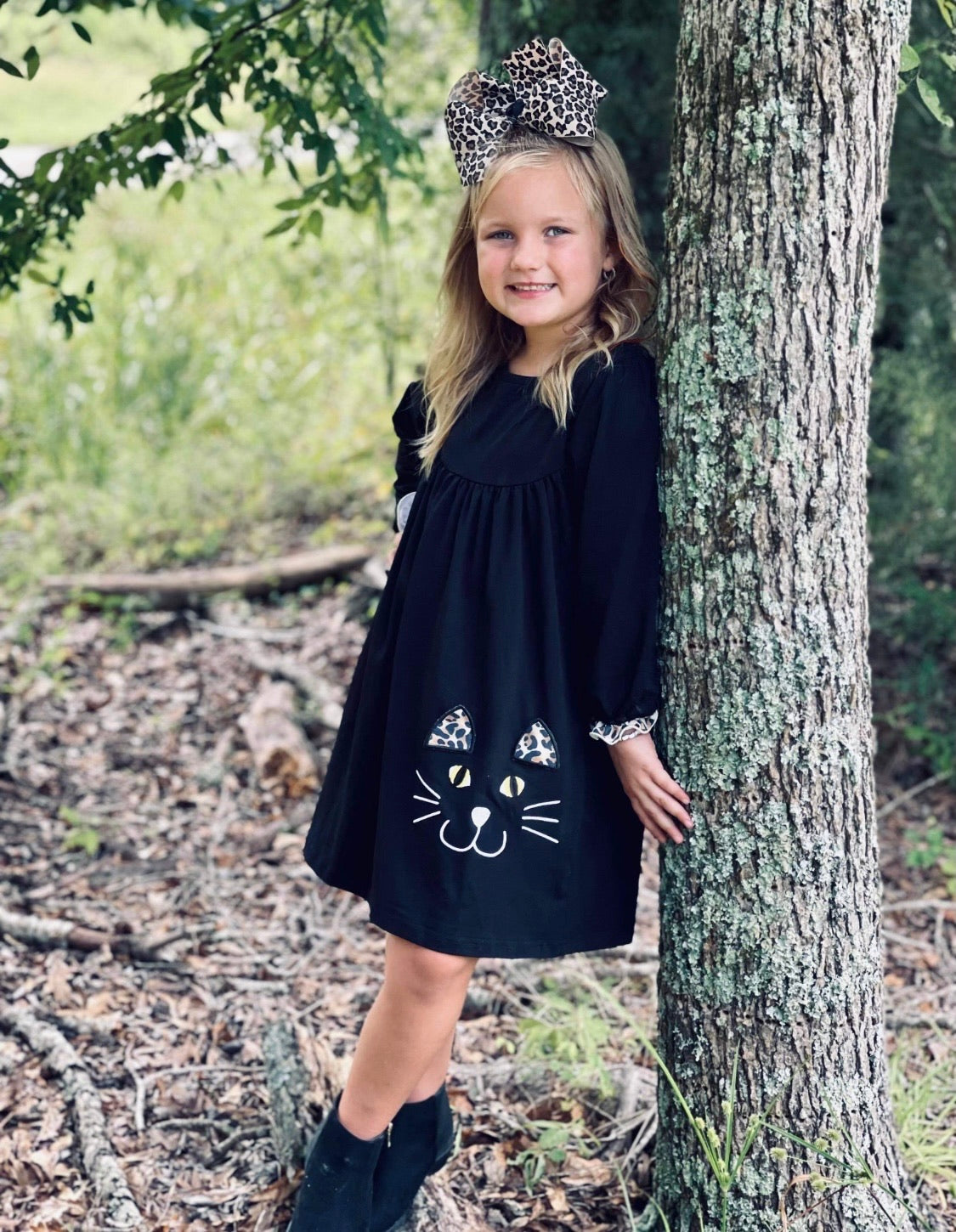 Black Cat Dress – The Trendy Toddler Smocked Black Cat Dress – The Trendy Toddler Smocked