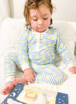 Load image into Gallery viewer, Baby Chick Blue Stripe Loungewear
