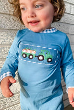 Load image into Gallery viewer, Boys Tractor/Pumpkin Romper
