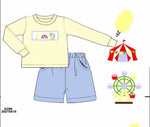 Load image into Gallery viewer, Boys Fair Smocked Shorts Set
