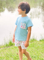 Load image into Gallery viewer, Boys Seashell Print Knit Shorts Set
