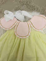 Load image into Gallery viewer, Girls Yellow Linen Bloomer Set see
