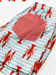 Boys French Knot Crawfish Set