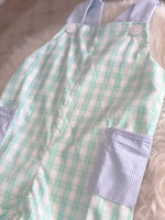 Load image into Gallery viewer, Blue Check/Green Plaid Vintage Style Jon Jon
